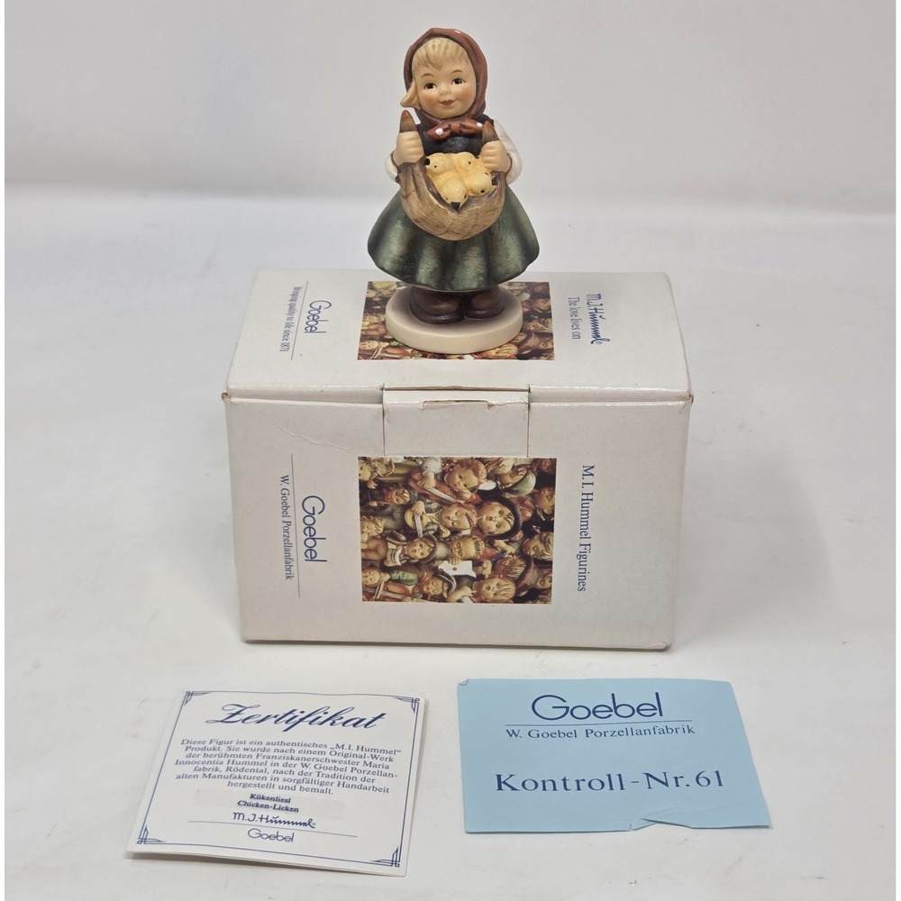 Goebel Hummel #216 Chicken Licken Figurine 1991 First Issue Box COA Germany TMK7